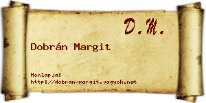 Dobrán Margit névjegykártya